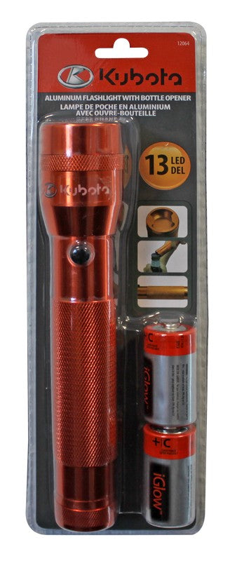 12064 - 13 LED Aluminum Flashlight with Bottle Opener/Lampe de Poche en Aluminium Avec Ouvre-Bouteille - Lots of 36/Caisse de 36