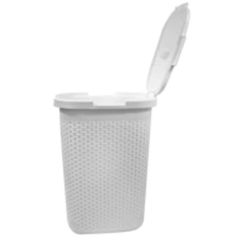 67517- Modern Homes Laundry Hamper 60L White- Rattan Style
