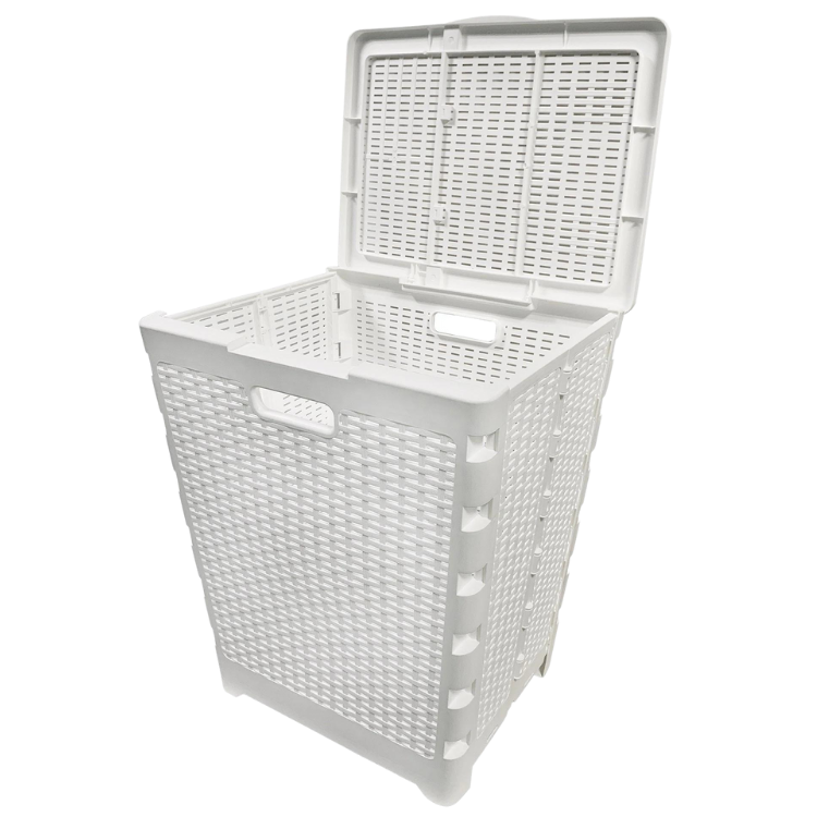 67563- 60L Folding Laundry Hamper – White
