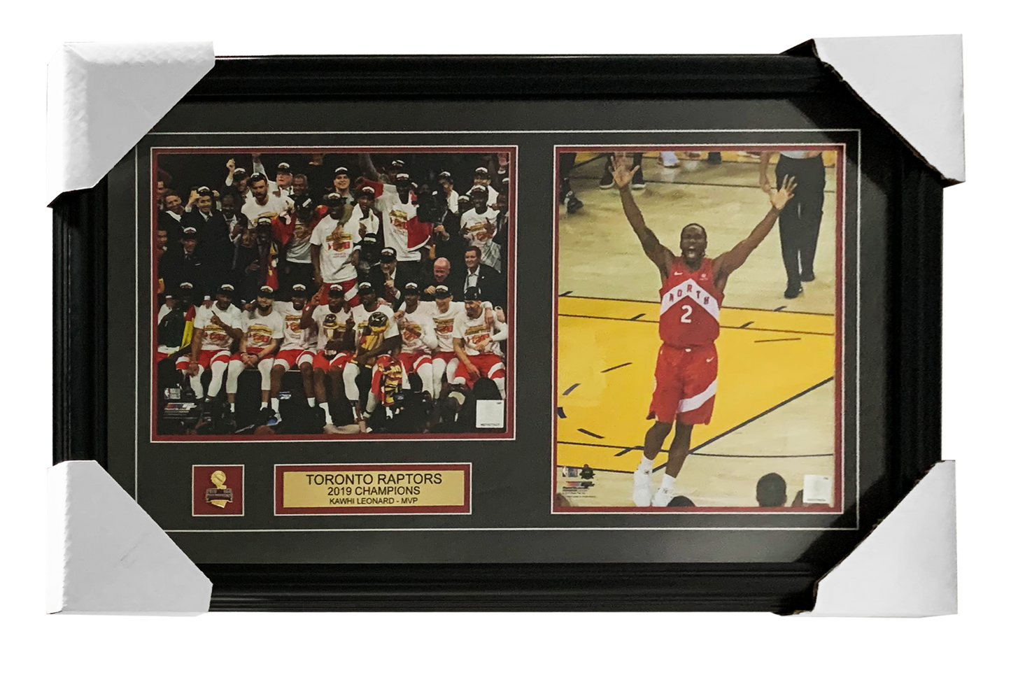 68-306- Toronto Raptors Double 8x10 Framed 2019 Champions