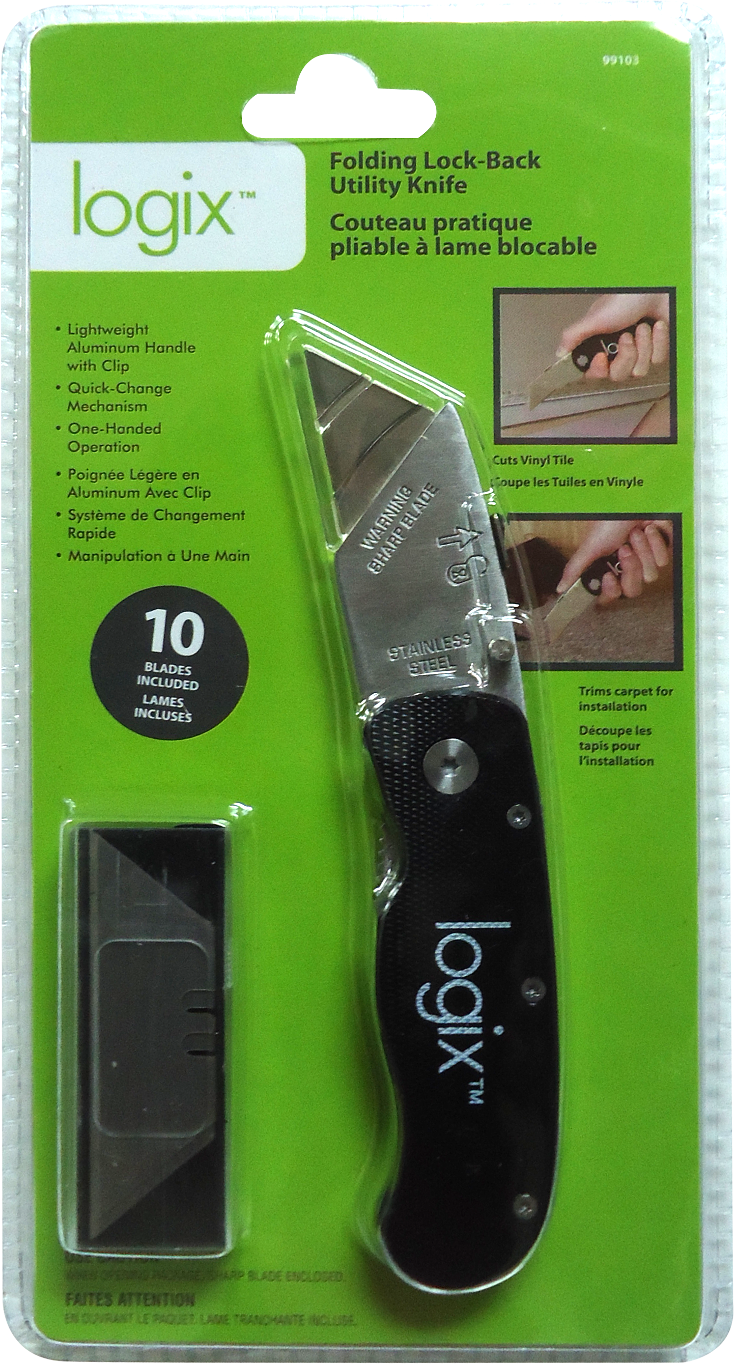 99103 - Logix Folding lockback utility knife-front