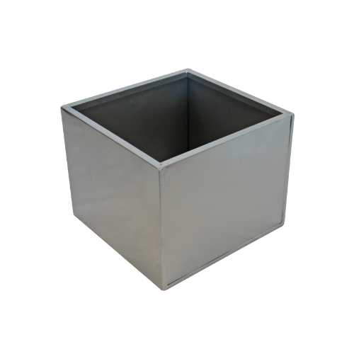 42100- Blooms Silver Steel Planter