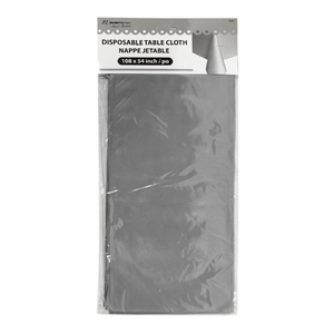 22135- 5 Pack Silver Disposable Table Cloth