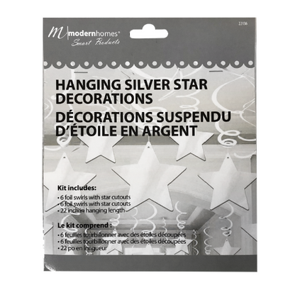 22136- 5 Pack Dangling Stars Decor