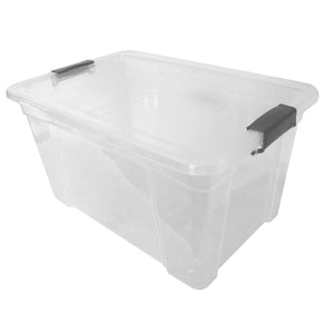 22144 - Modern Homes 36L Clear Storage Box  with Grey Handles