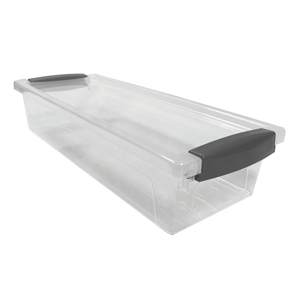 22146 - Modern Homes Small Clear Storage Box with Grey Handles