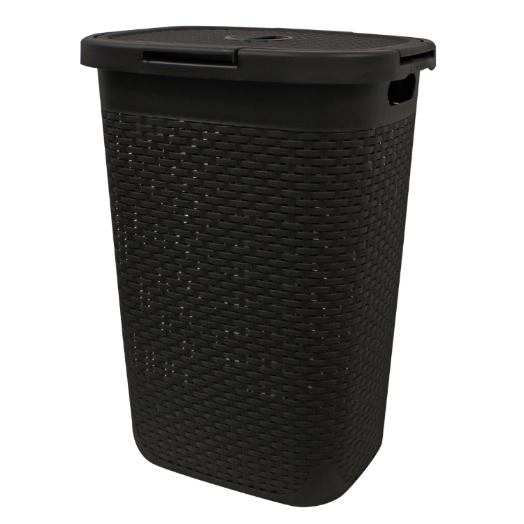 67519 Modern Homes Laundry Hamper 60L Brown Rattan Style Trademark