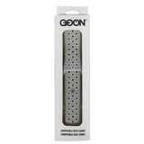 99281- Silver/White Dots 38 MM Silicone Sports Band