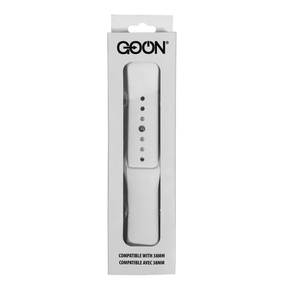 99288- White 38 MM Silicone Band