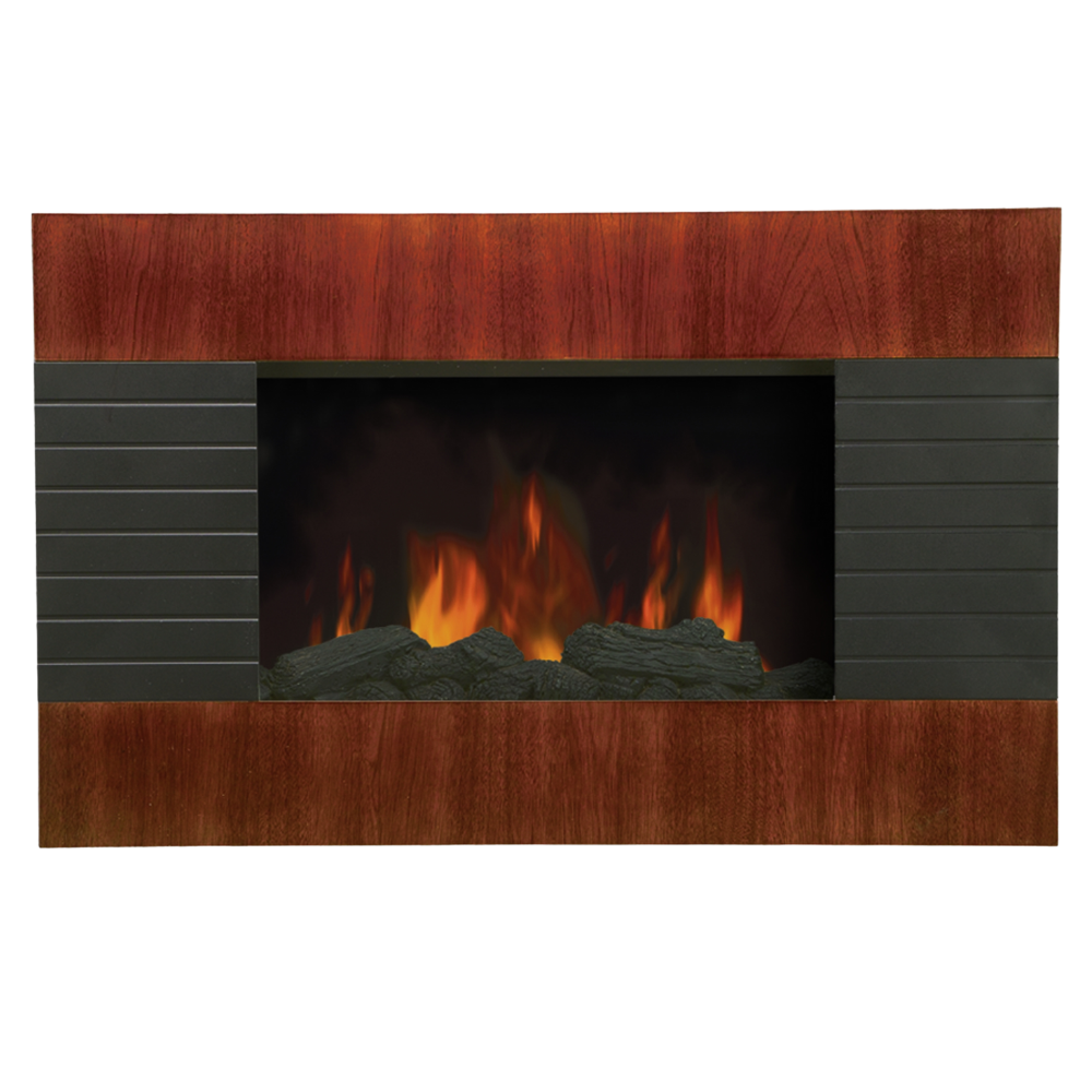 67500- Modern Homes Mahogany Look Wall Mount Fireplace – Trademark ...