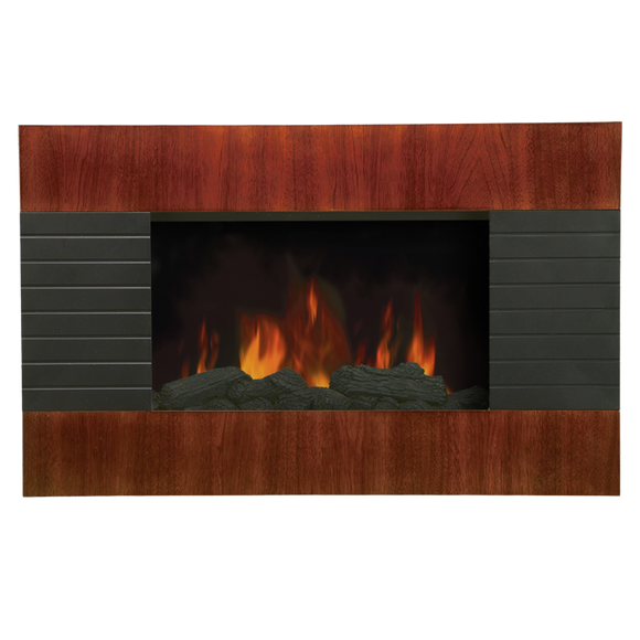 67500- Modern Homes Mahogany Look Wall Mount Fireplace