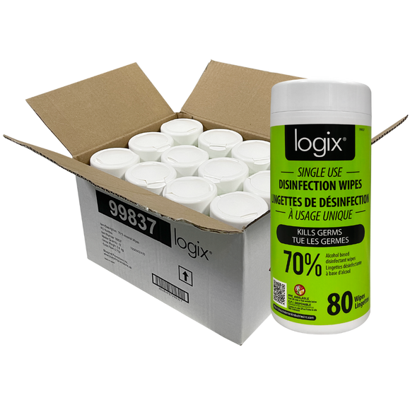 99837B - 12 Pack Logix Disinfectant Wipes